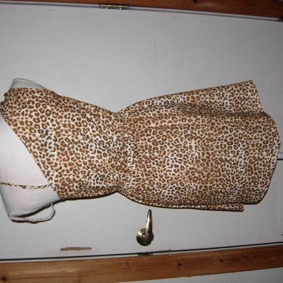 Kardashian Kollection Leopard Georgette Day Dress XS - Picture 3 of 5